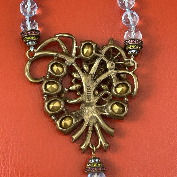 Beautiful Heidi Daus Swarovski crystal art deco necklace & clip on earrings. - Picture 7 of 14